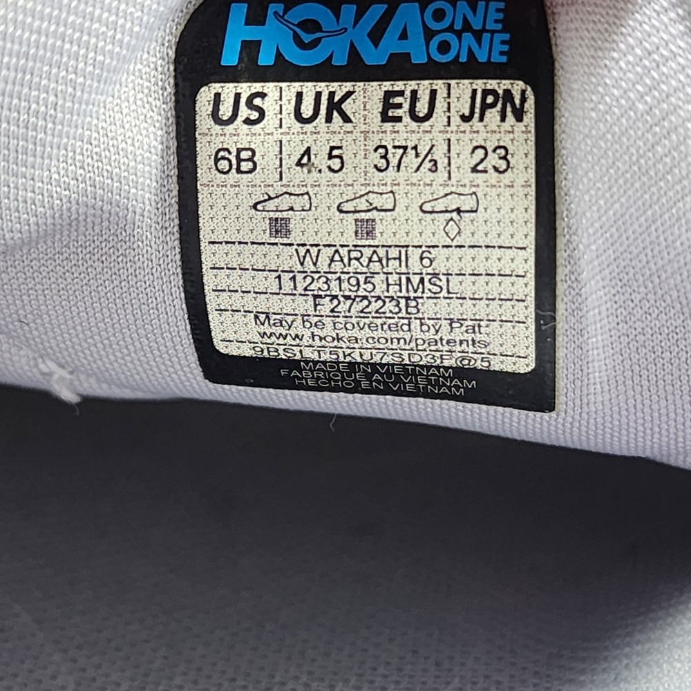 Hoka Arahi 6 Harbor Mist Silver Purple Women's Running Shoes Size 6 1123195-HMSL - Picture 11 of 13
